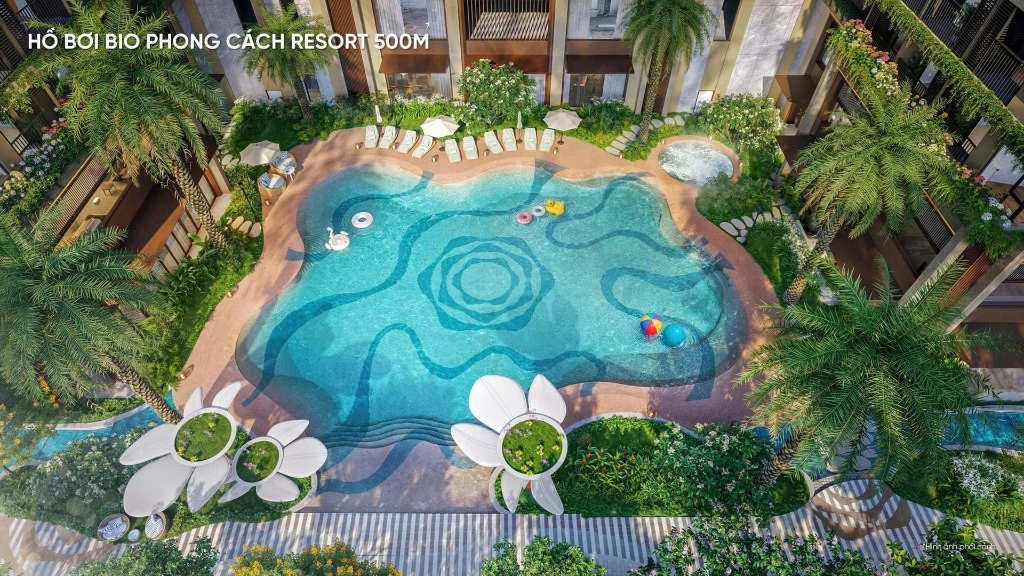 Hồ bơi Bio phong cách resort trải dài 500m