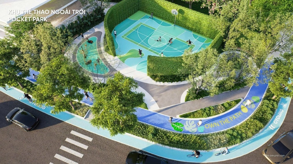 Khu thể thao ngoài trời Pocket Park hiện đại