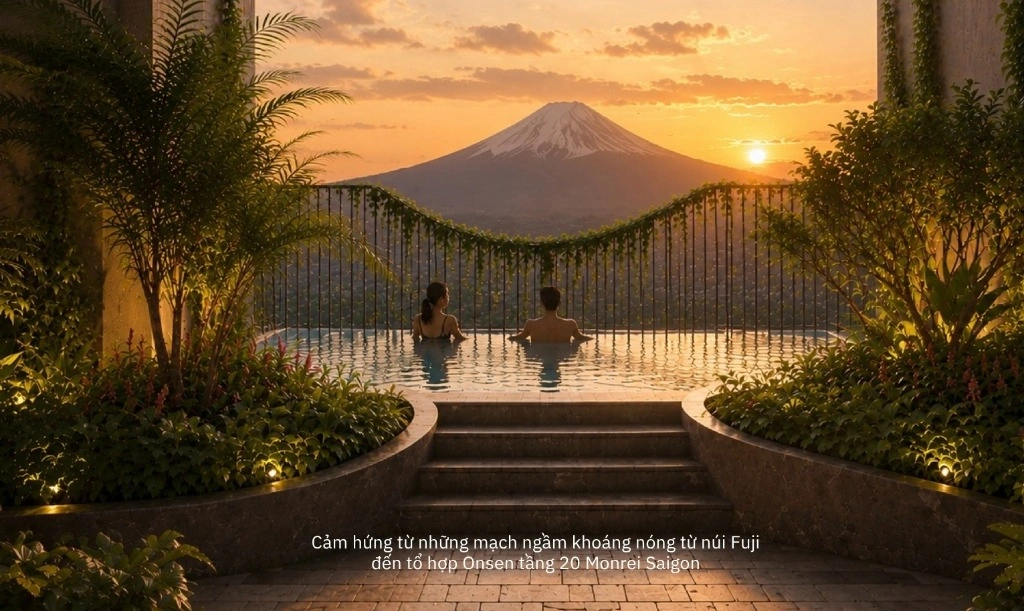 Tổ hợp Onsen tắm khoáng nóng tầng 20 thư giãn chuẩn Nhật