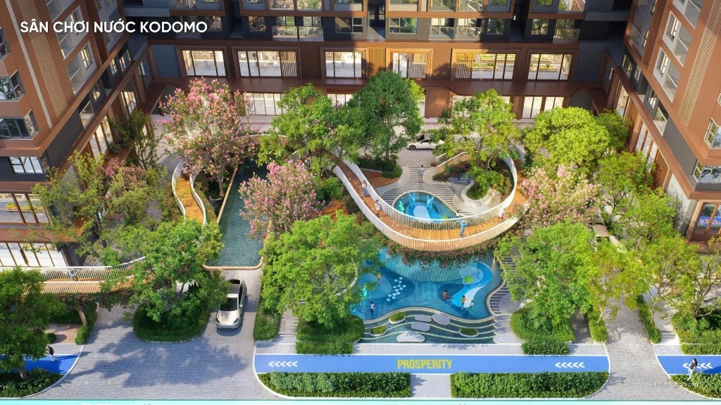 Phối cảnh sân chơi nước Kodomo từ trên cao